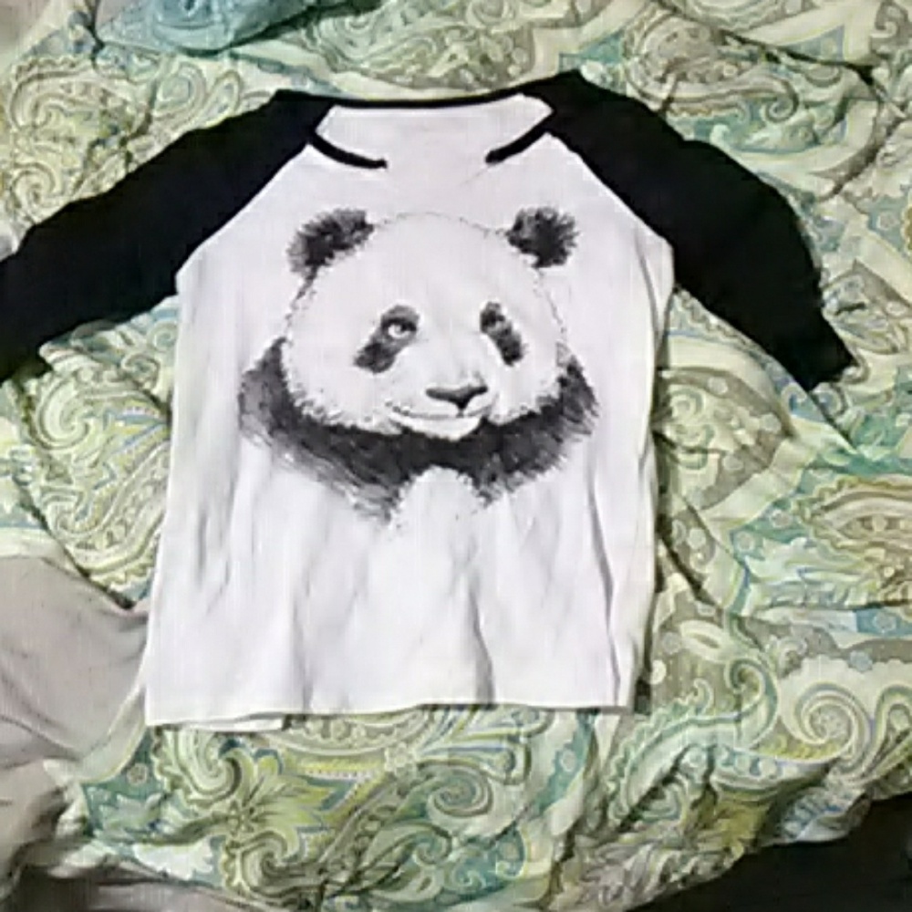 Panda baseball tee